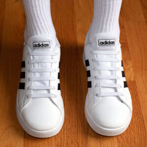 Straight Laces White Flat Elastic Shoelaces One Size Fits All